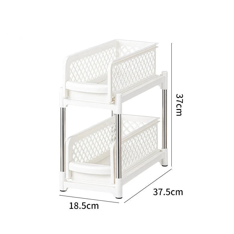 2-Tier Bathroom Cabinet Organizer