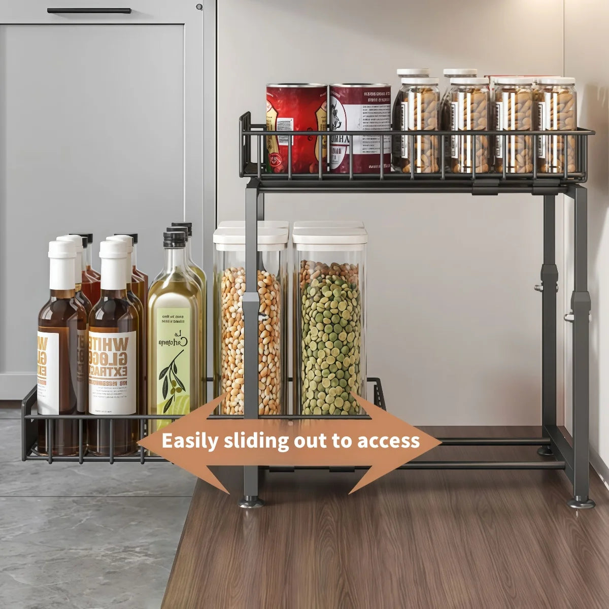 Adjustable 2-Tier Under Sink Organizer