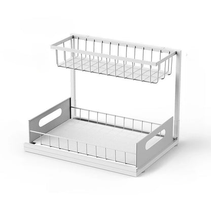 Metal Pull-Out Under Sink Organizer with Drawer