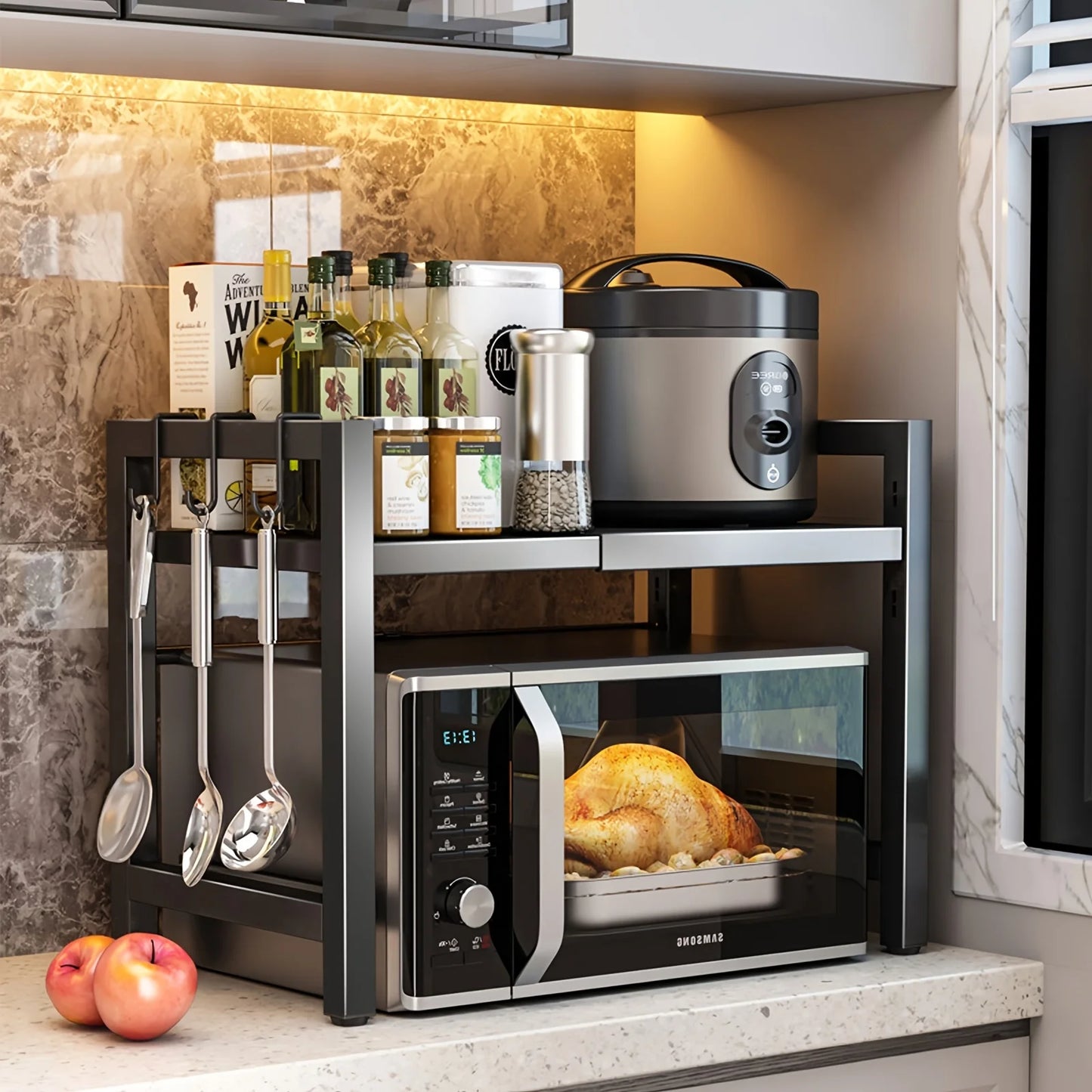 Expandable Microwave Shelf