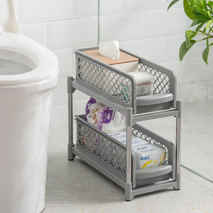 2-Tier Bathroom Cabinet Organizer