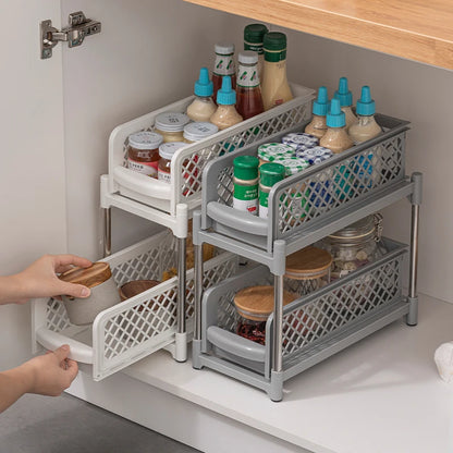 2-Tier Bathroom Cabinet Organizer