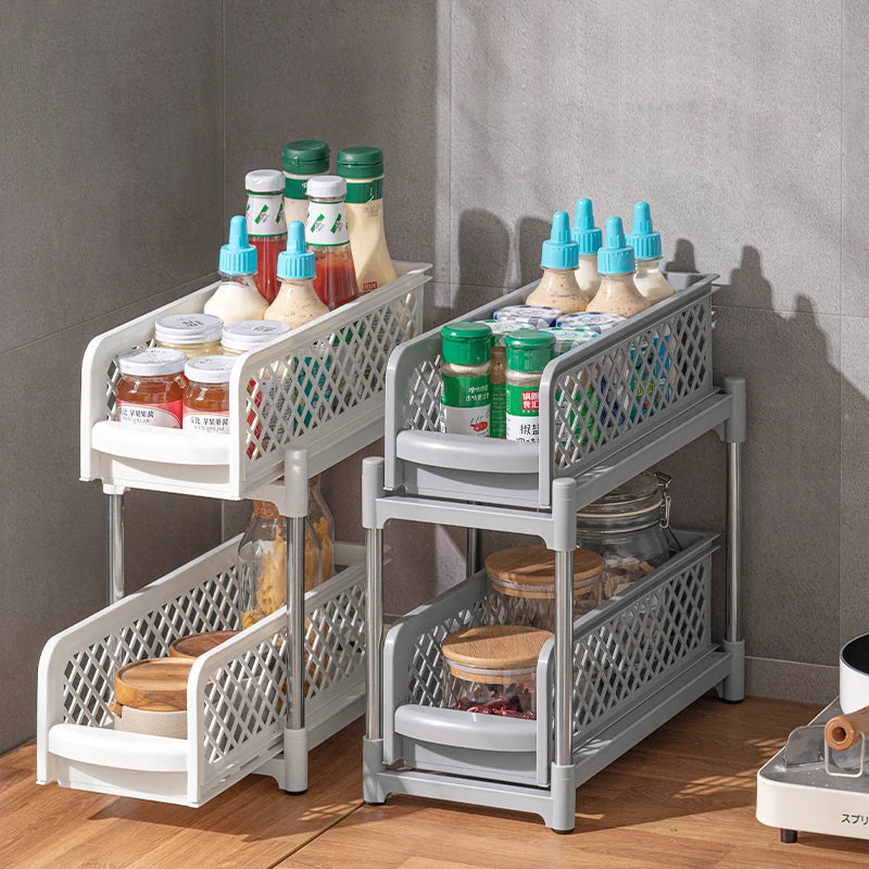 2-Tier Bathroom Cabinet Organizer