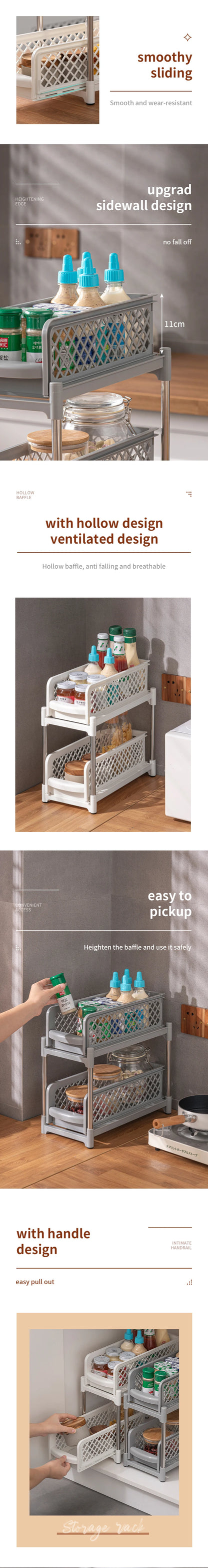 2-Tier Bathroom Cabinet Organizer