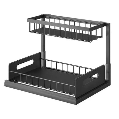 Metal Pull-Out Under Sink Organizer with Drawer