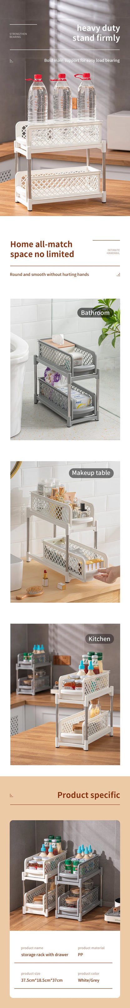2-Tier Bathroom Cabinet Organizer
