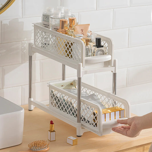 2-Tier Bathroom Cabinet Organizer