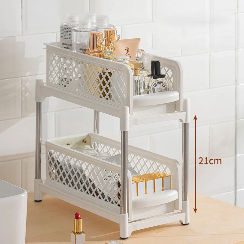 2-Tier Bathroom Cabinet Organizer